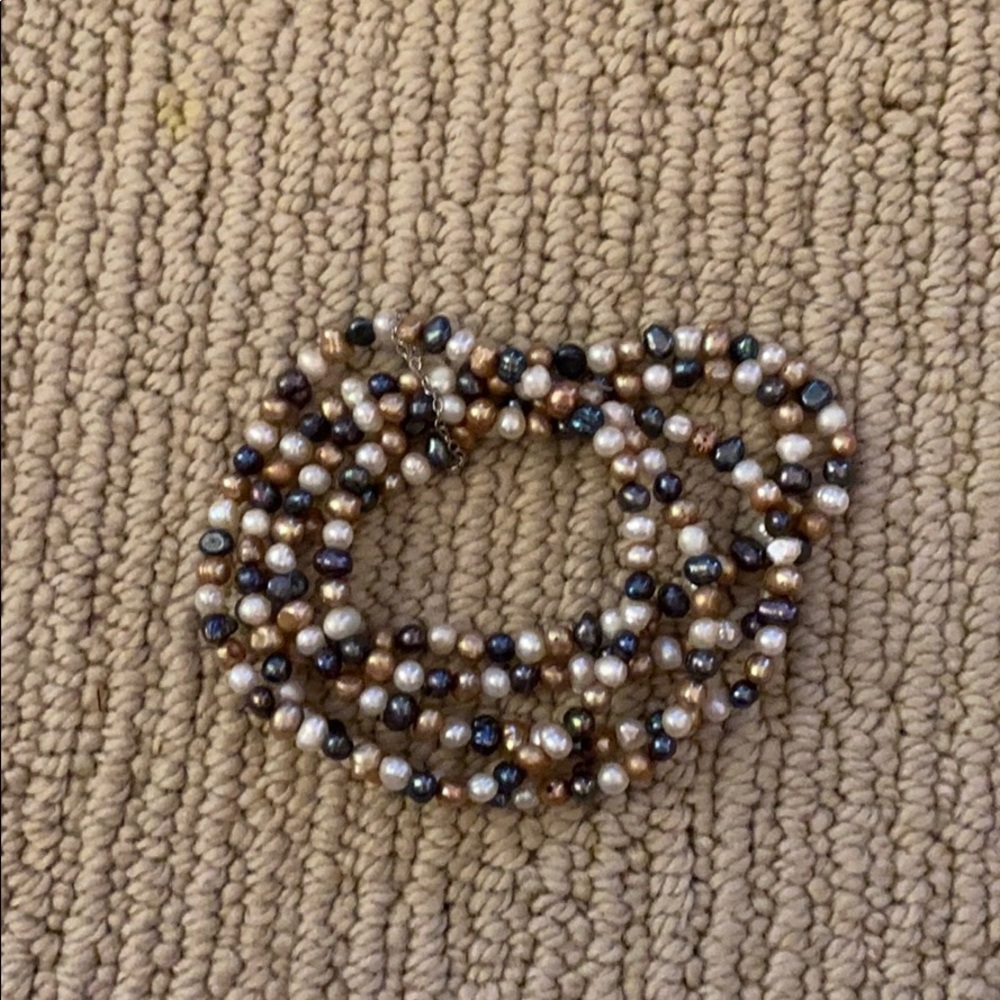 Cultured Pearl 5 stack bracelet